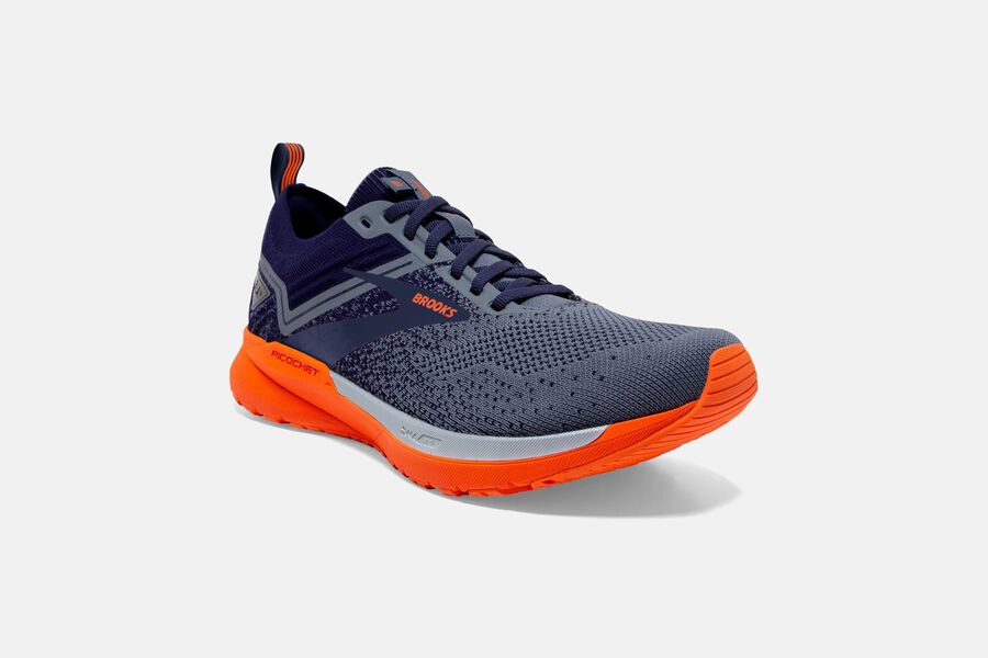 Brooks Ricochet 3 Road Loopschoenen Heren - Grijs/Oranje - 021759BVM